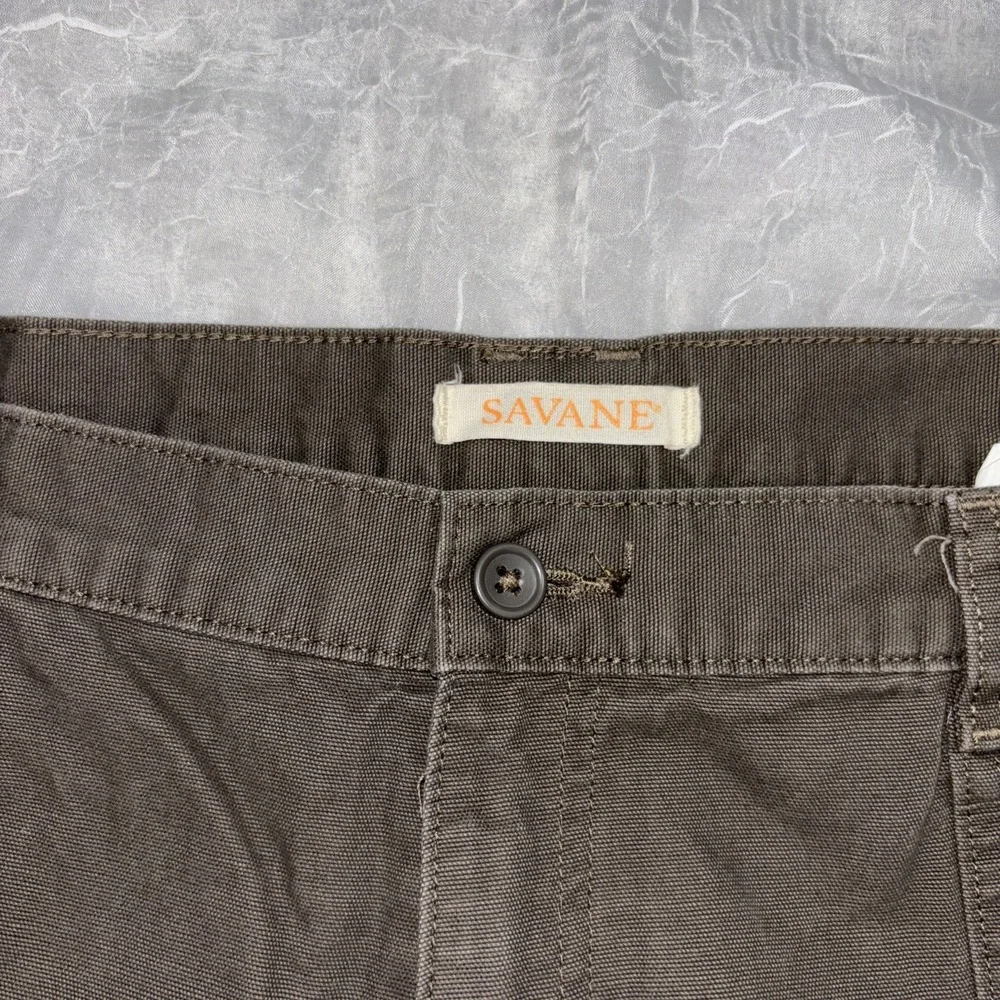 Savane Shorts Mens 38 Major Brown Cargo Safari Utility Stretch Waist Flat Front